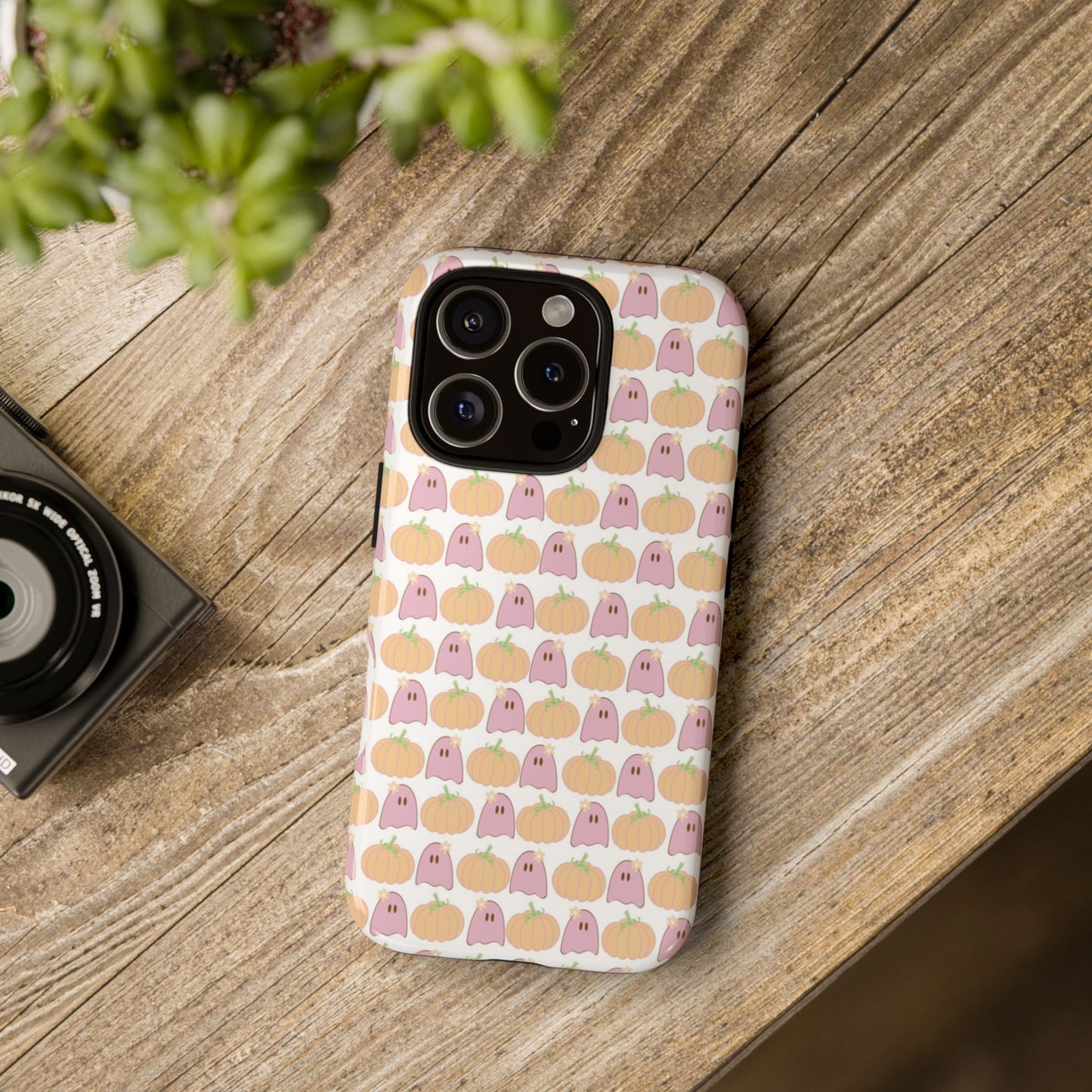 Cute Ghost & Pumpkin iPhone Case