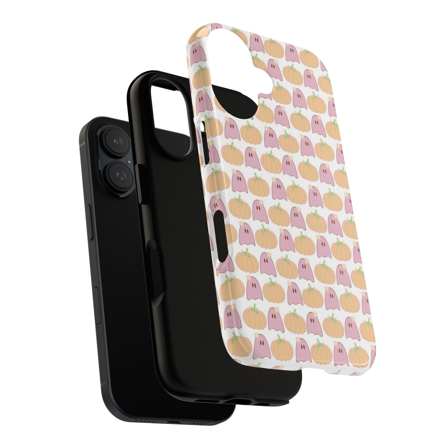 Cute Ghost & Pumpkin iPhone Case