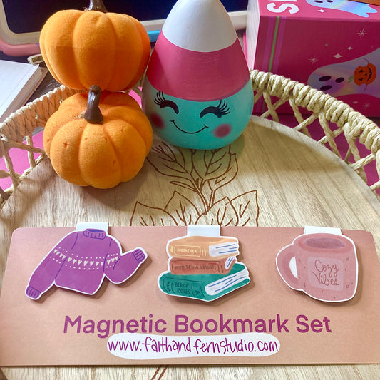 Cozy Vibes Mug Magnetic Bookmark
