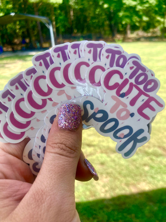 Too Cute To Spook Sticker