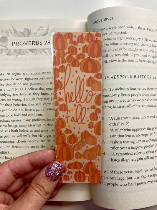Colorful Fall Bookmark Set or Individual