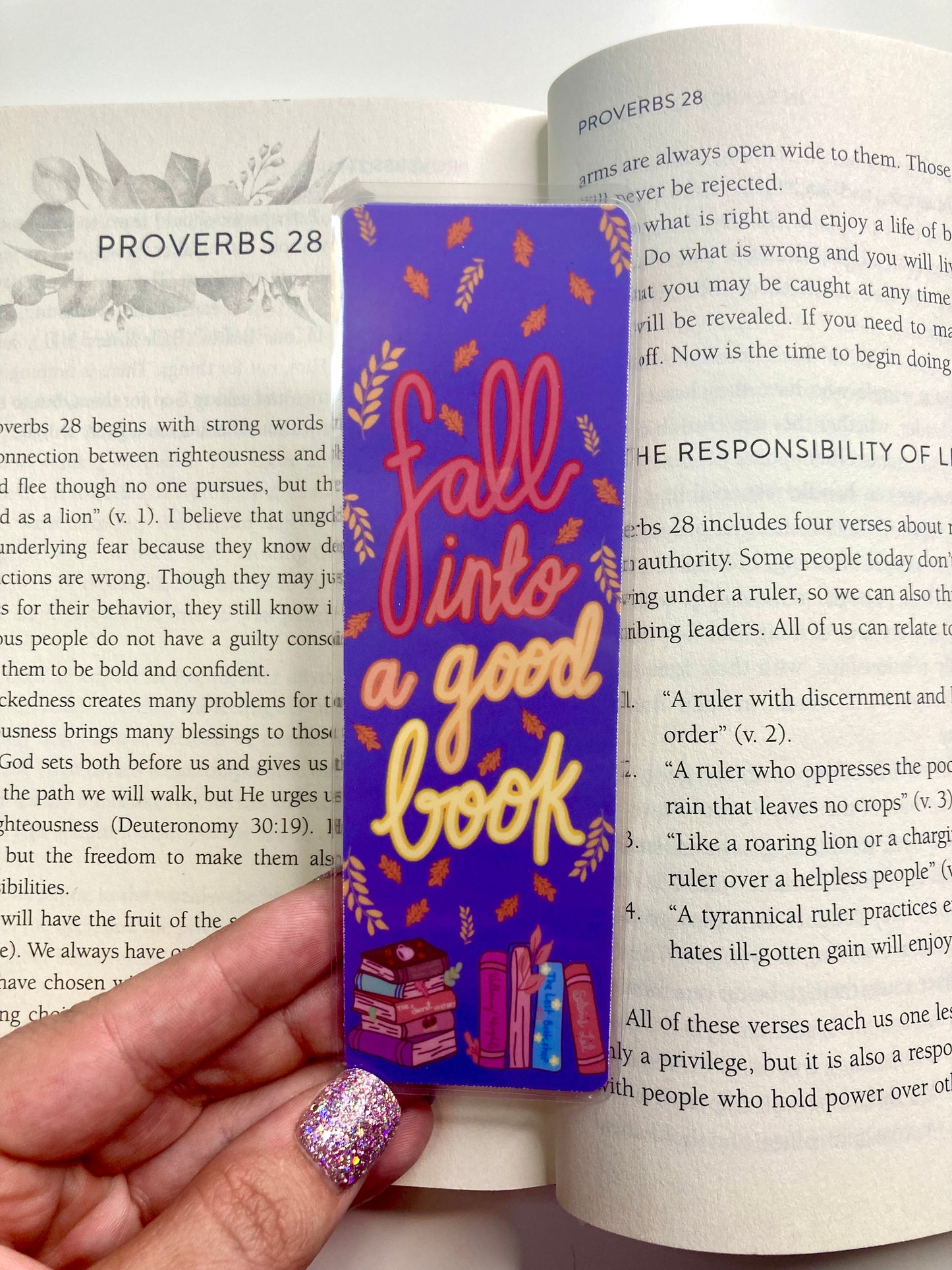 Colorful Fall Bookmark Set or Individual