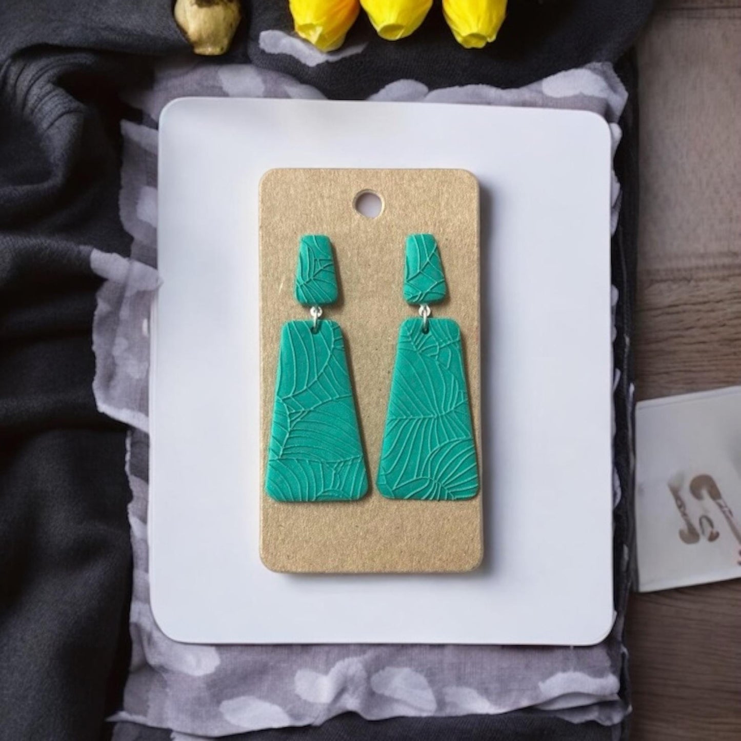 Handmade Clay Dangle Earrings | Boho, Galaxy, and Floral Designs