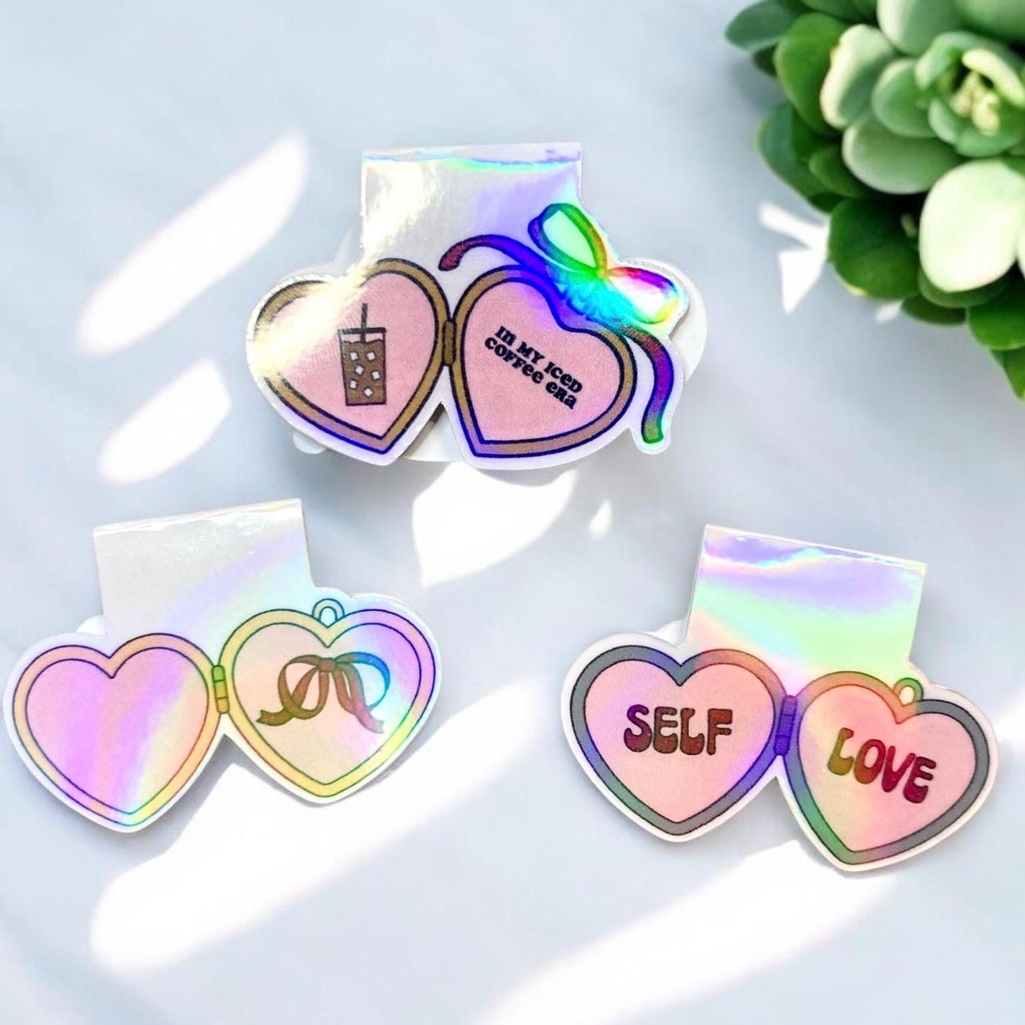 Heart Locket Magnetic Bookmarks