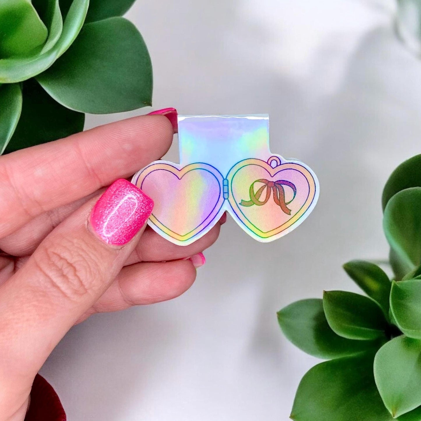 Heart Locket Magnetic Bookmarks