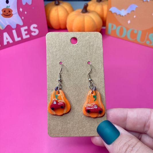 Pumpkin Truck Clay Earrings