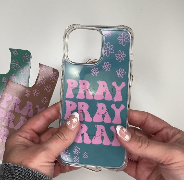 Pray iPhone Case Backing Insert – Christian Phone Case Art