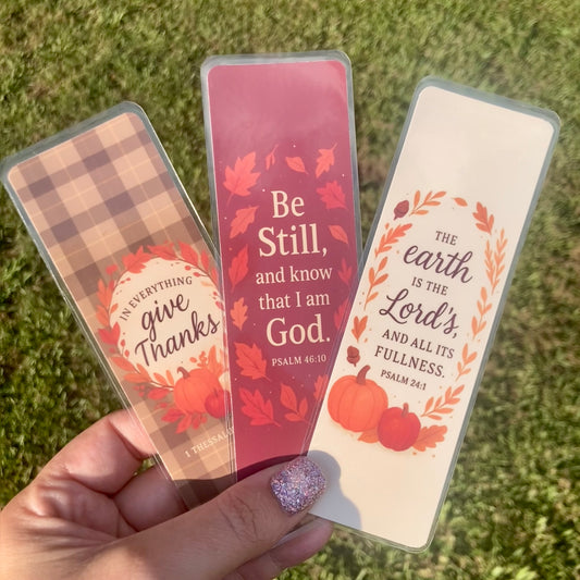 Faithful Fall Bookmark Set or Individual