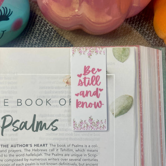 Be Still & Know Floral Magnetic Bookmark