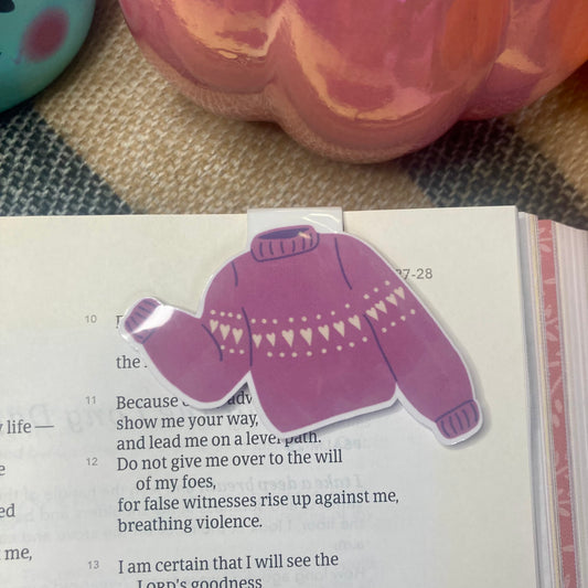 Cozy Sweater Magnetic Bookmark
